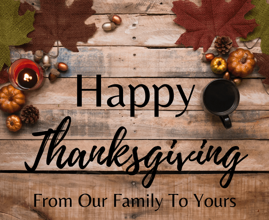 Happy Thanksgiving Wooden Floor with Leaves