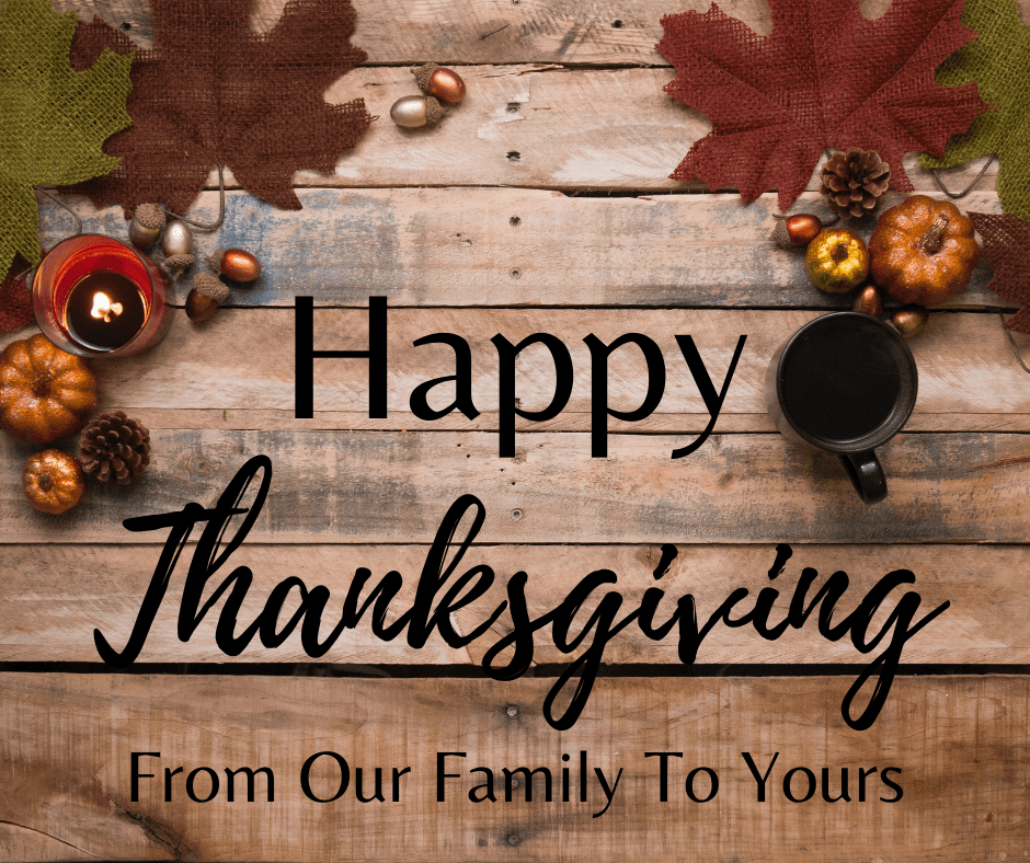 Happy Thanksgiving Wooden Floor with Leaves